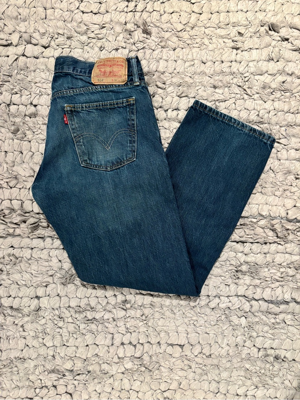 Levi's Men's 514 Classic Blue Slim Straight-Leg Denim - 100% cotton